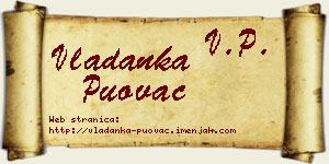 Vladanka Puovac vizit kartica